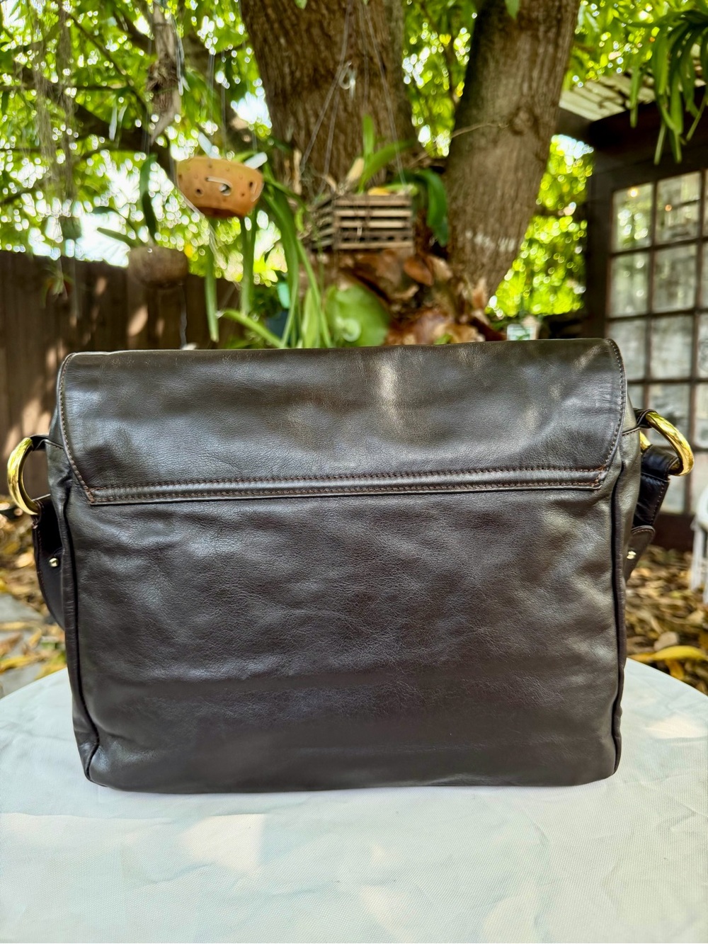 Authentic Bally Brown Leather Messenger Shoulder Bag Made in Italy + COA - Picture 5 of 16